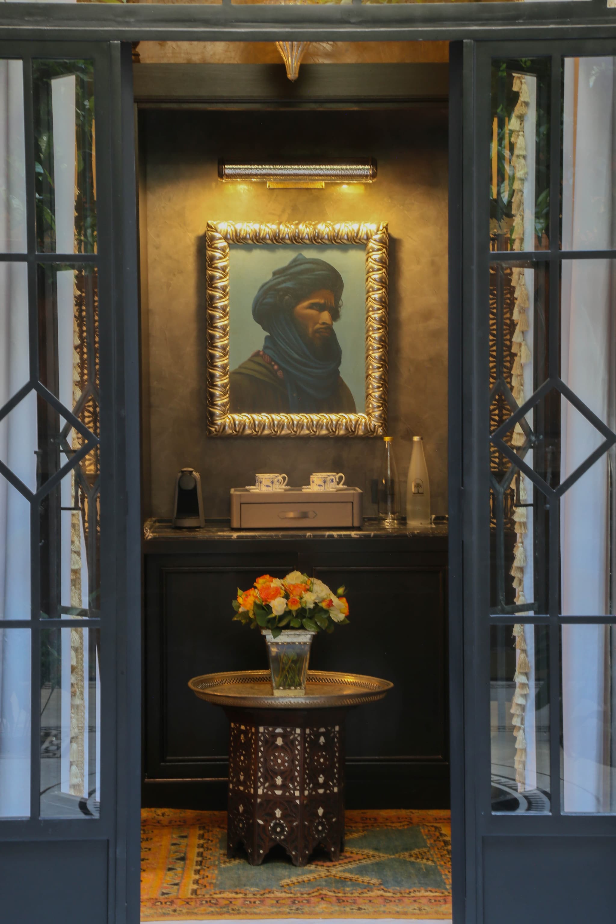 Salon with Tuareg portrait